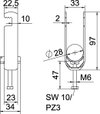 Abraçadeira BBS 2056 dupla 22-28mm Aço Galvanizado por imersão a quente após maquinação