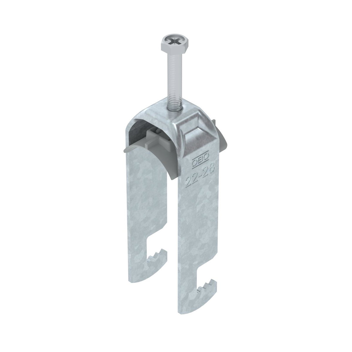 Abraçadeira BBS 2056 dupla 22-28mm Aço Galvanizado por imersão a quente após maquinação