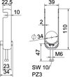Abraçadeira BBS 2056 dupla 28-34mm Aço Galvanizado por imersão a quente após maquinação