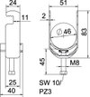 Abraçadeira BBS 2056 40-46mm Aço Galvanizado por imersão a quente após maquinação