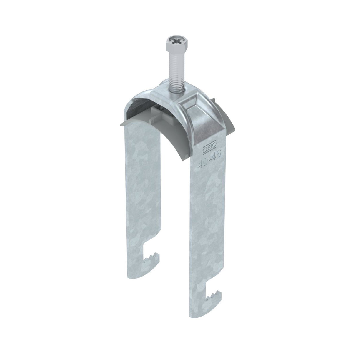Abraçadeira BBS 2056 dupla 40-46mm Aço Galvanizado por imersão a quente após maquinação
