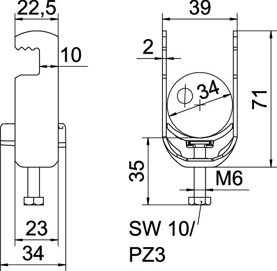 Abraçadeira BBS 2056 46-52mm Aço Galvanizado por imersão a quente após maquinação – Imagem 2 de 2
