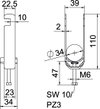 Abraçadeira BBS 2056 dupla 46-52mm Aço Galvanizado por imersão a quente após maquinação