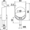 Abraçadeira BBS 2056 52-58mm Aço Galvanizado por imersão a quente após maquinação