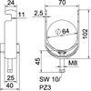 Abraçadeira BBS 2056 58-64mm Aço Galvanizado por imersão a quente após maquinação