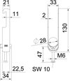 Abraçadeira BBS 2056 dupla 22-28mm Aço Galvanizado por imersão a quente após maquinação