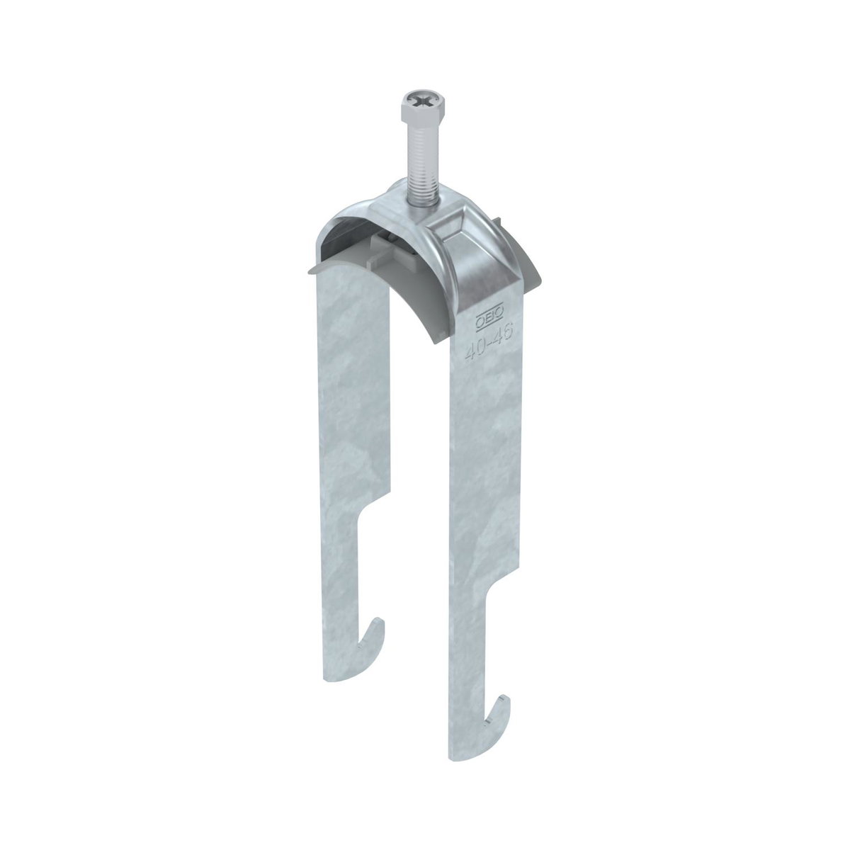Abraçadeira BBS 2056 dupla 40-46mm Aço Galvanizado por imersão a quente após maquinação