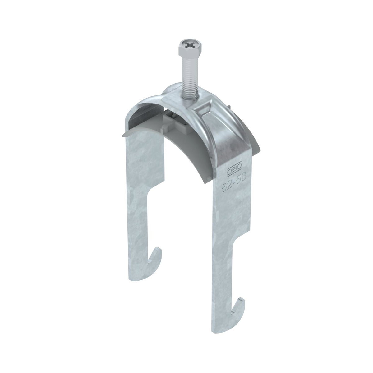 Abraçadeira BBS 2056 52-58mm Aço Galvanizado por imersão a quente após maquinação