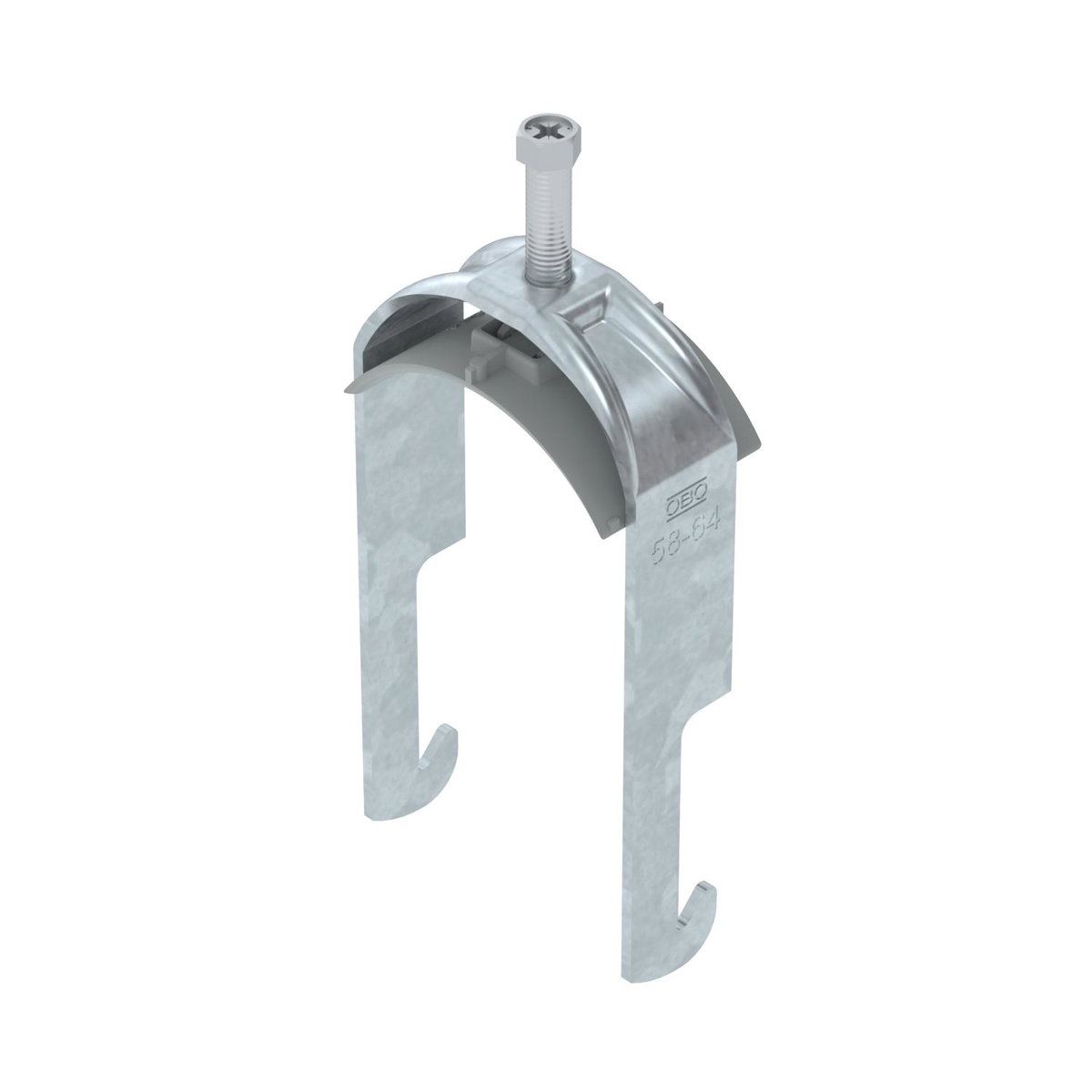 Abraçadeira BBS 2056 58-64mm Aço Galvanizado por imersão a quente após maquinação