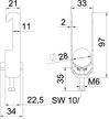Abraçadeira BBS 2056 22-28mm Aço inoxidável, livre de ferrugem A2 1.4301 brilhante, pós-tratamento