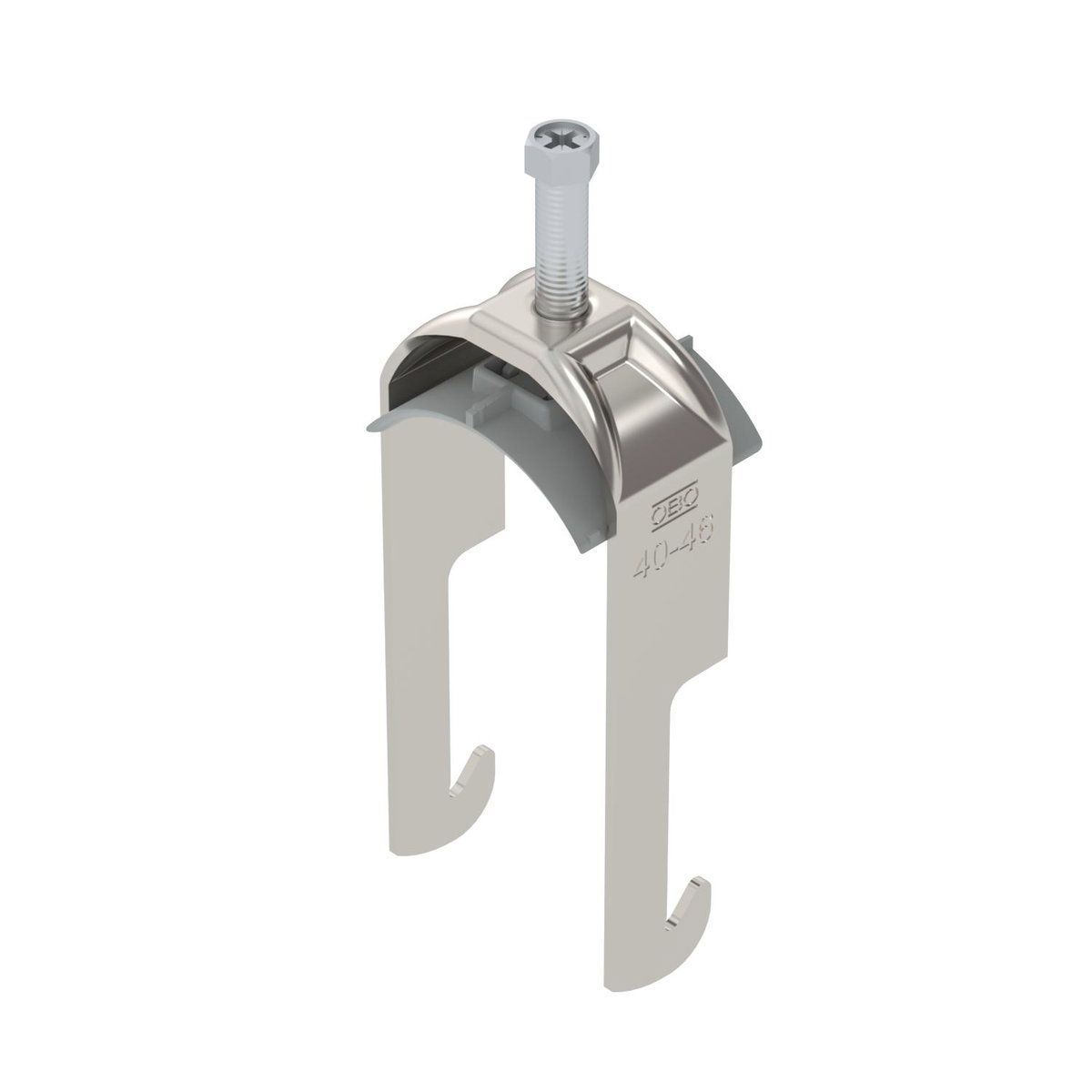 Abraçadeira BBS 2056 40-46mm Aço inoxidável, livre de ferrugem A2 1.4301 brilhante, pós-tratamento