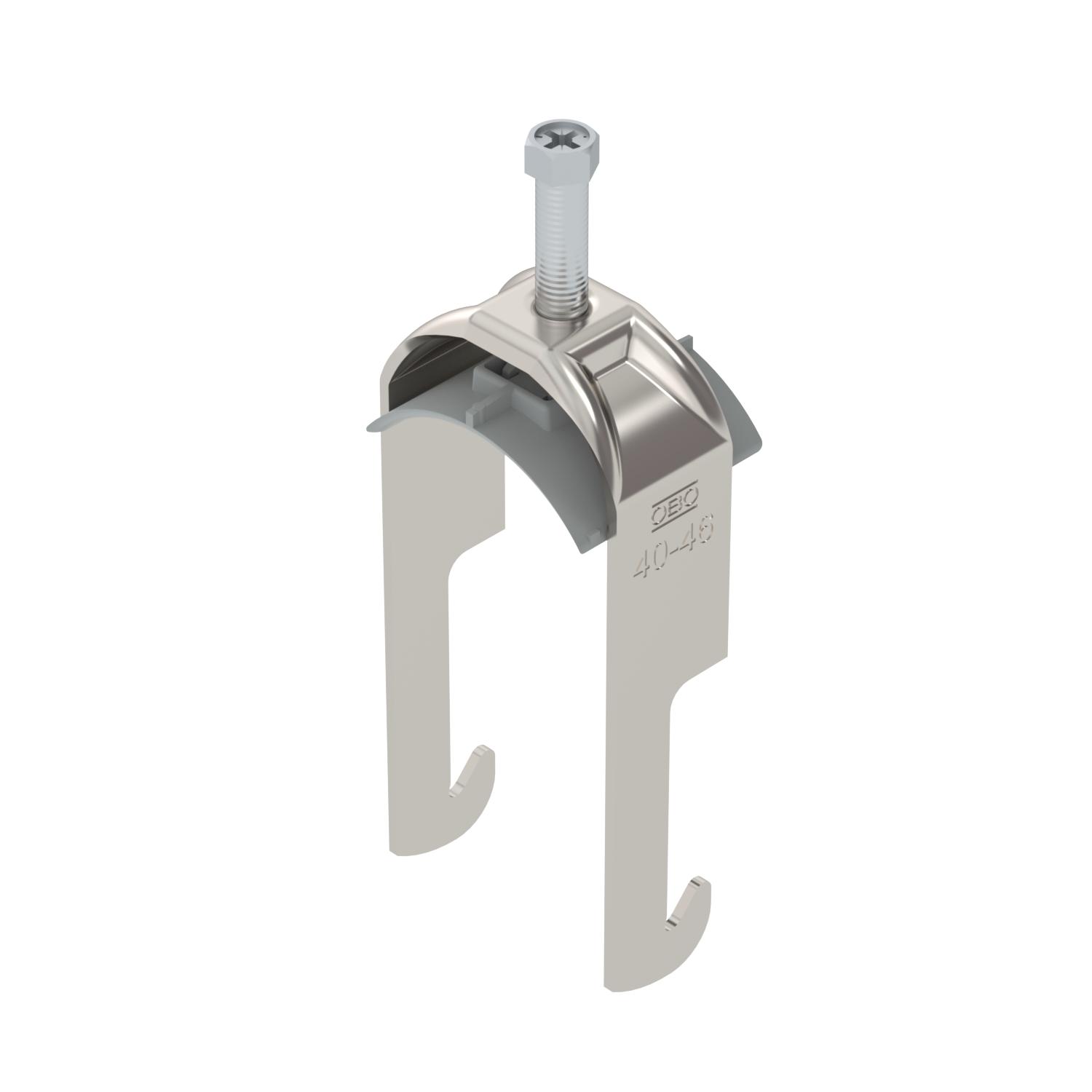 Abraçadeira BBS 2056 40-46mm Aço inoxidável, livre de ferrugem A2 1.4301 brilhante, pós-tratamento