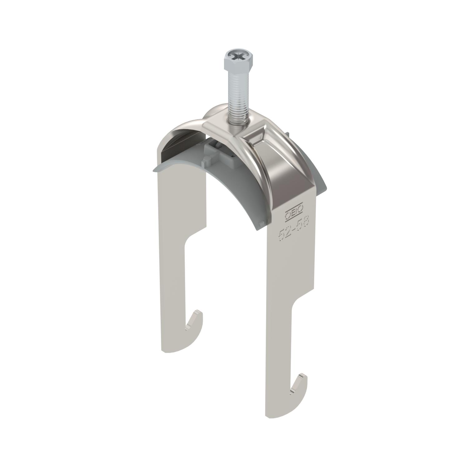 Abraçadeira BBS 2056 52-58mm Aço inoxidável, livre de ferrugem A2 1.4301 brilhante, pós-tratamento