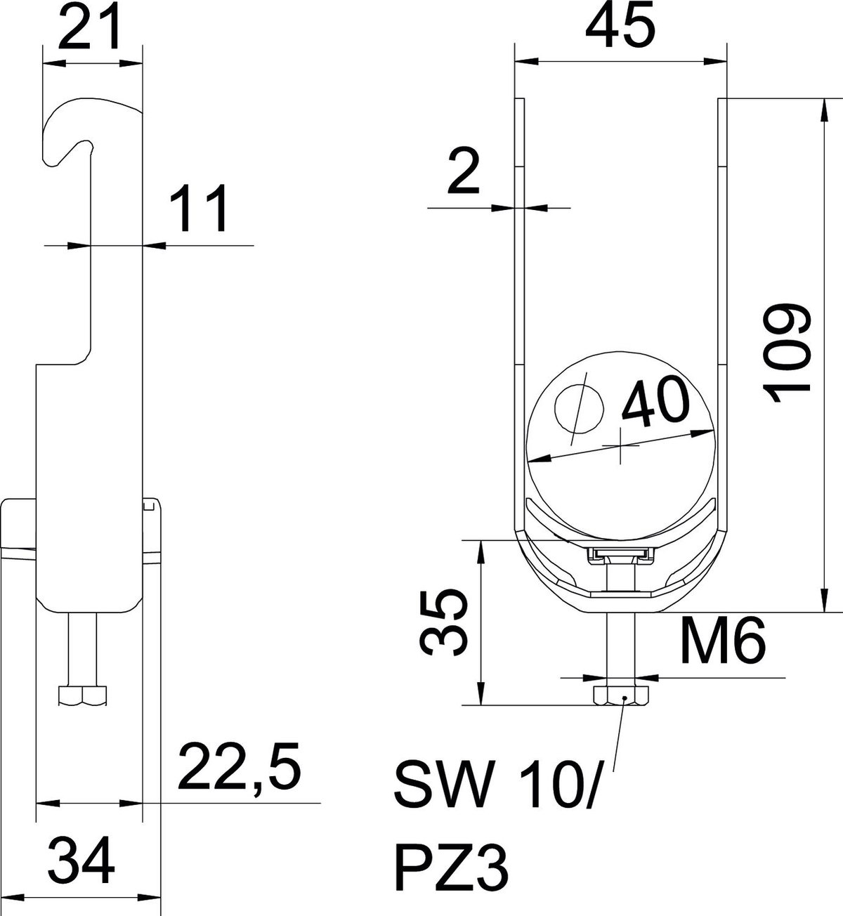 Abraçadeira BBS 2056 34-40mm Alumínio – Imagem 2 de 2