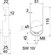 Abraçadeira BBS 2056 40-46mm Alumínio