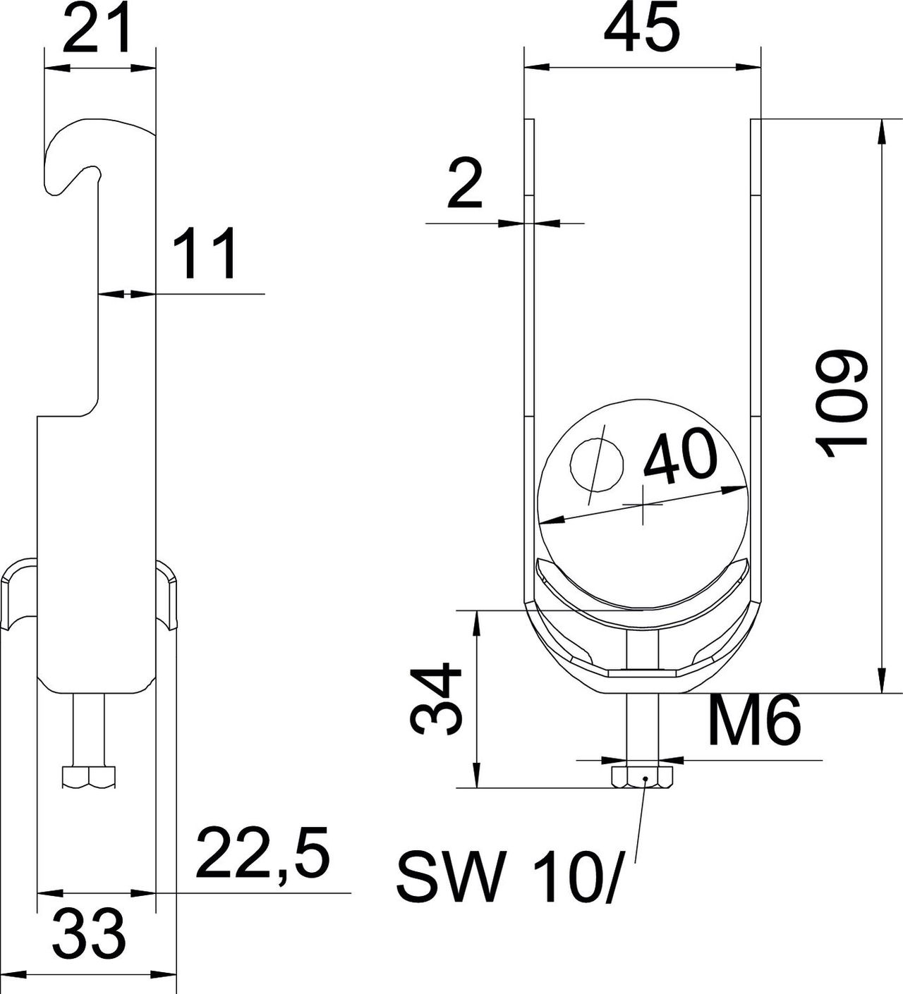 Abraçadeira BBS 2056 34-40mm Aço inoxidável, livre de ferrugem A2 1.4301 brilhante, pós-tratamento – Imagem 2 de 2