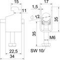 Abraçadeira BBS 2056 08-12mm Aço inoxidável, livre de ferrugem A2 1.4301 brilhante, pós-tratamento