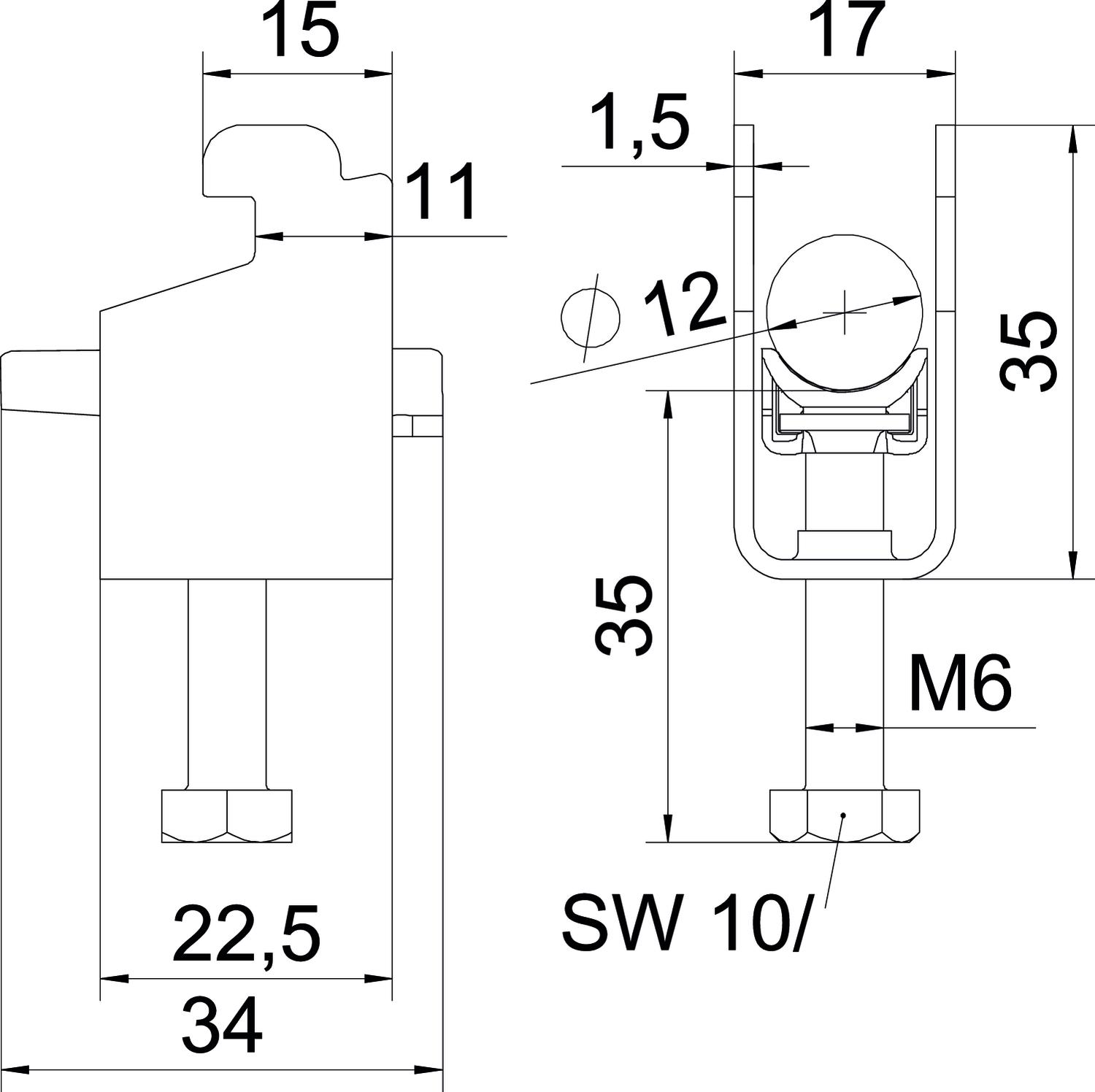 Abraçadeira BBS 2056 08-12mm Aço inoxidável, livre de ferrugem A2 1.4301 brilhante, pós-tratamento – Imagem 2 de 2