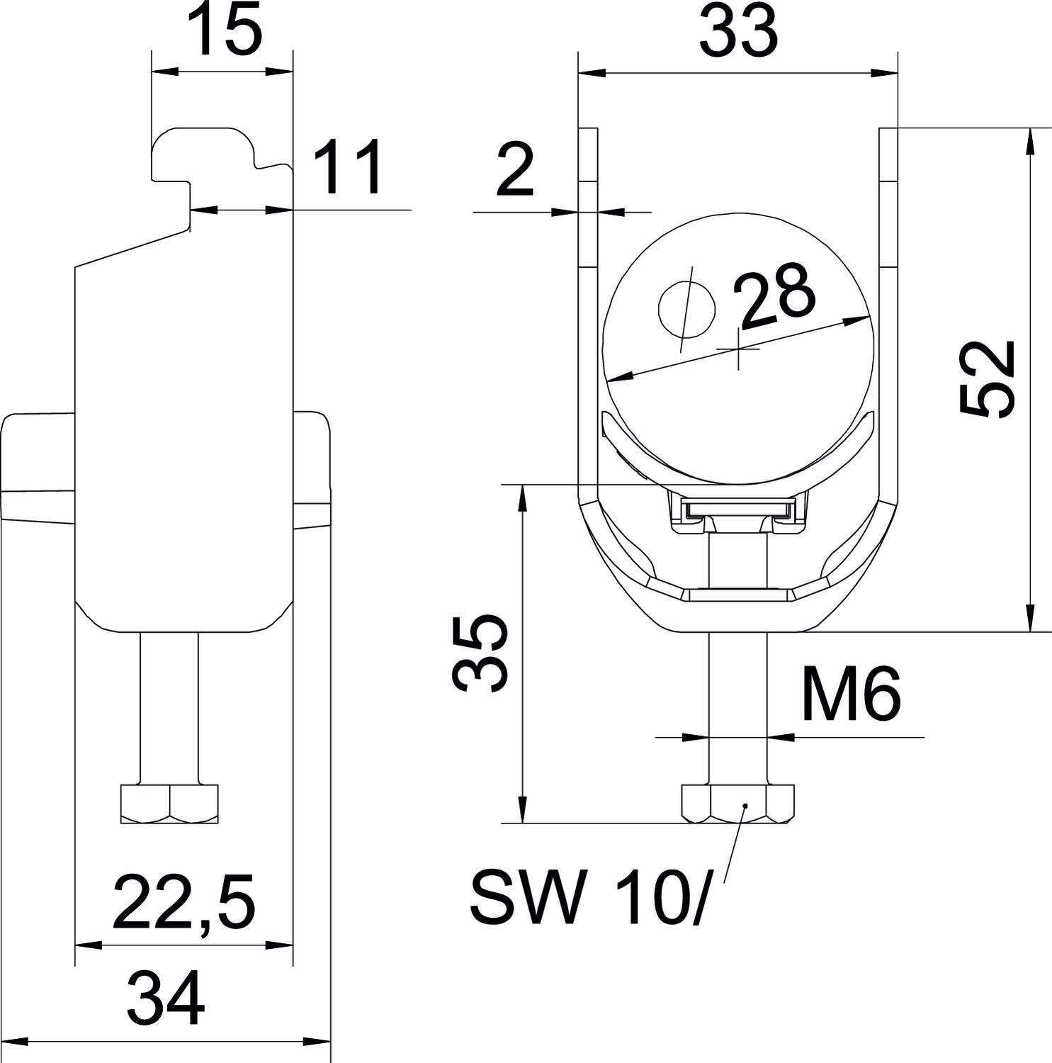 Abraçadeira BBS 2056 22-28mm Aço inoxidável, livre de ferrugem A2 1.4301 brilhante, pós-tratamento – Imagem 2 de 2