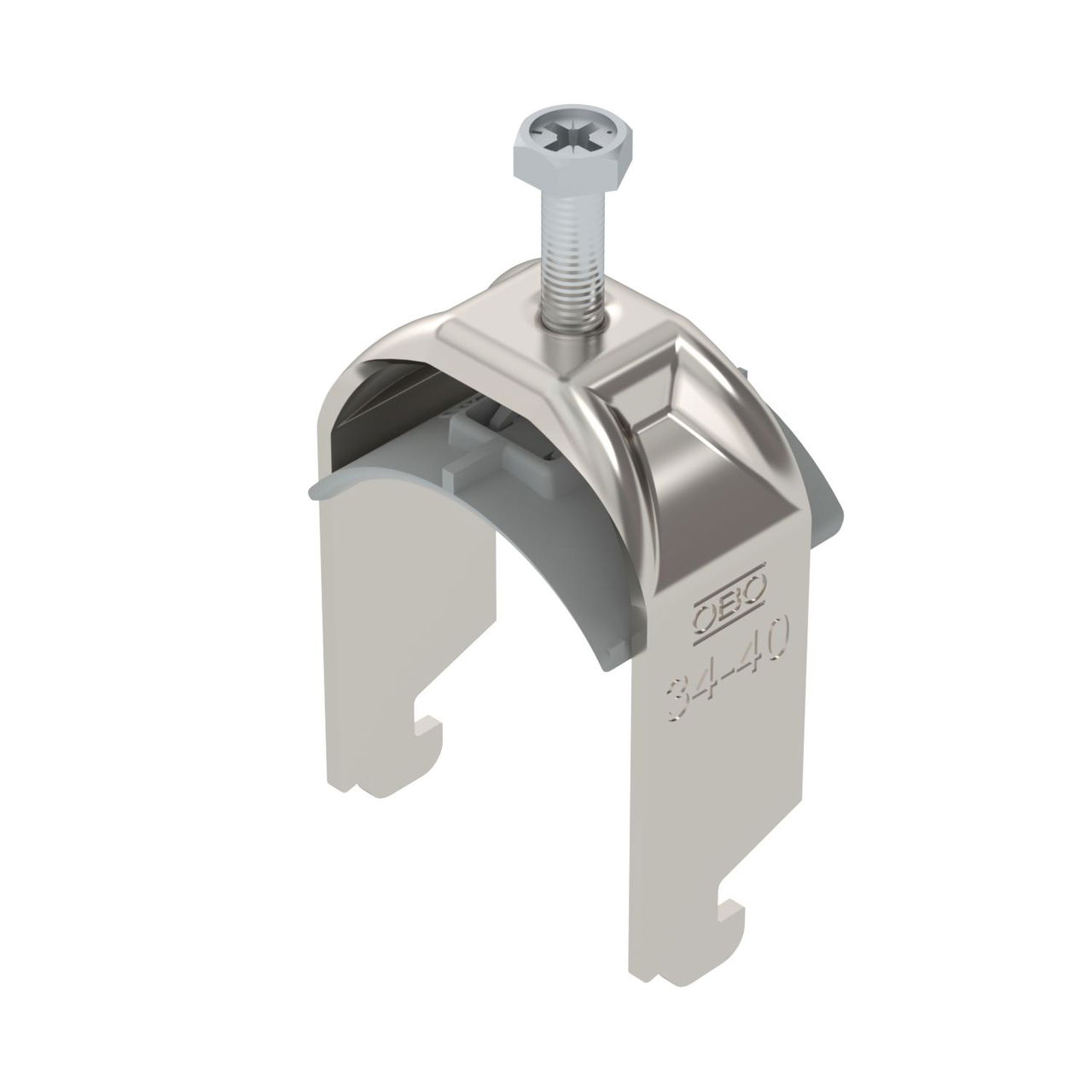 Abraçadeira BBS 2056 34-40mm Aço inoxidável, livre de ferrugem A2 1.4301 brilhante, pós-tratamento