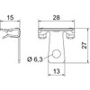 Beam clamp with fastening hole 1,5-4mm Aço Lamela de zinco zinco