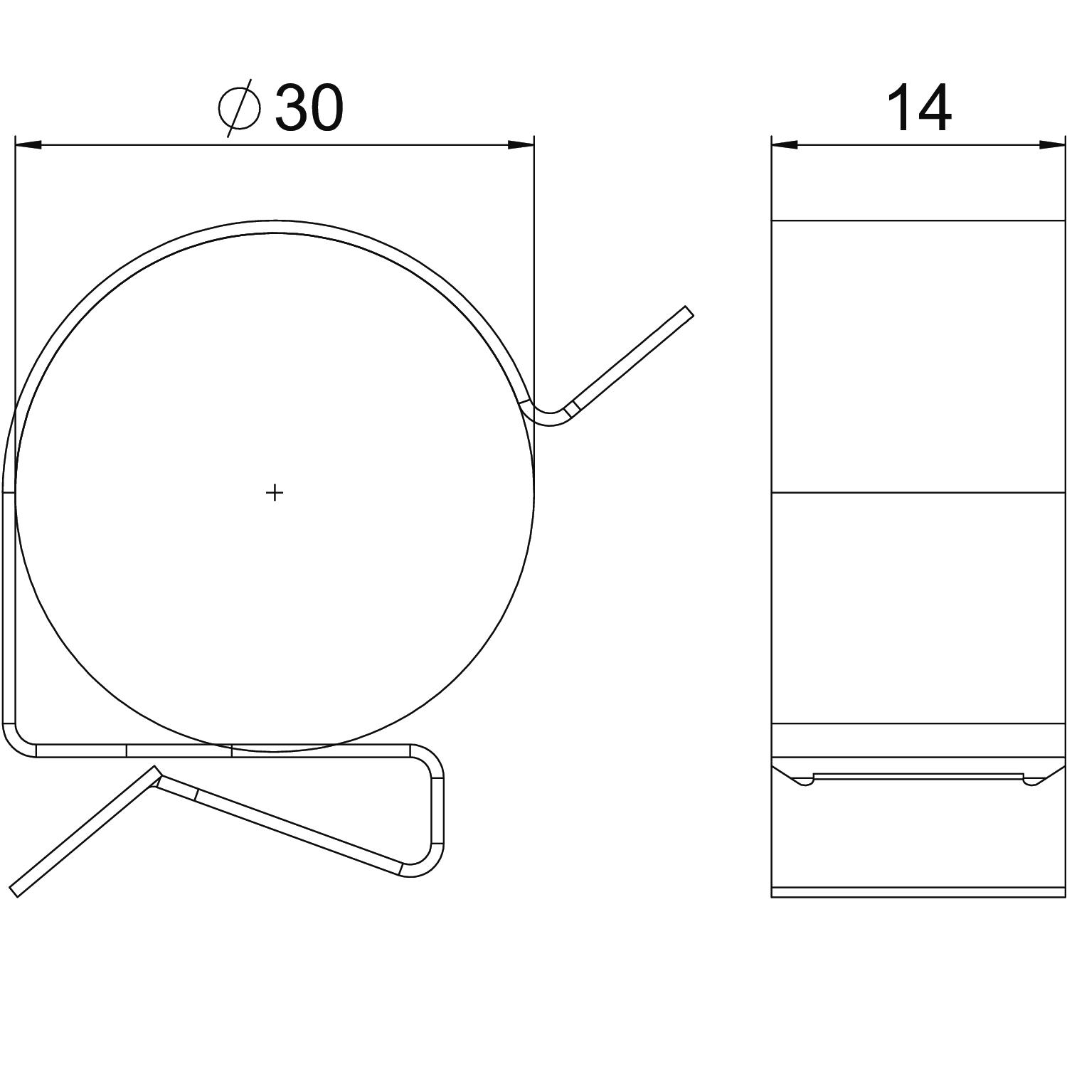 Beam clamp for cable, 25-30mm 1-4mm Aço Lamela de zinco zinco – Imagem 2 de 2
