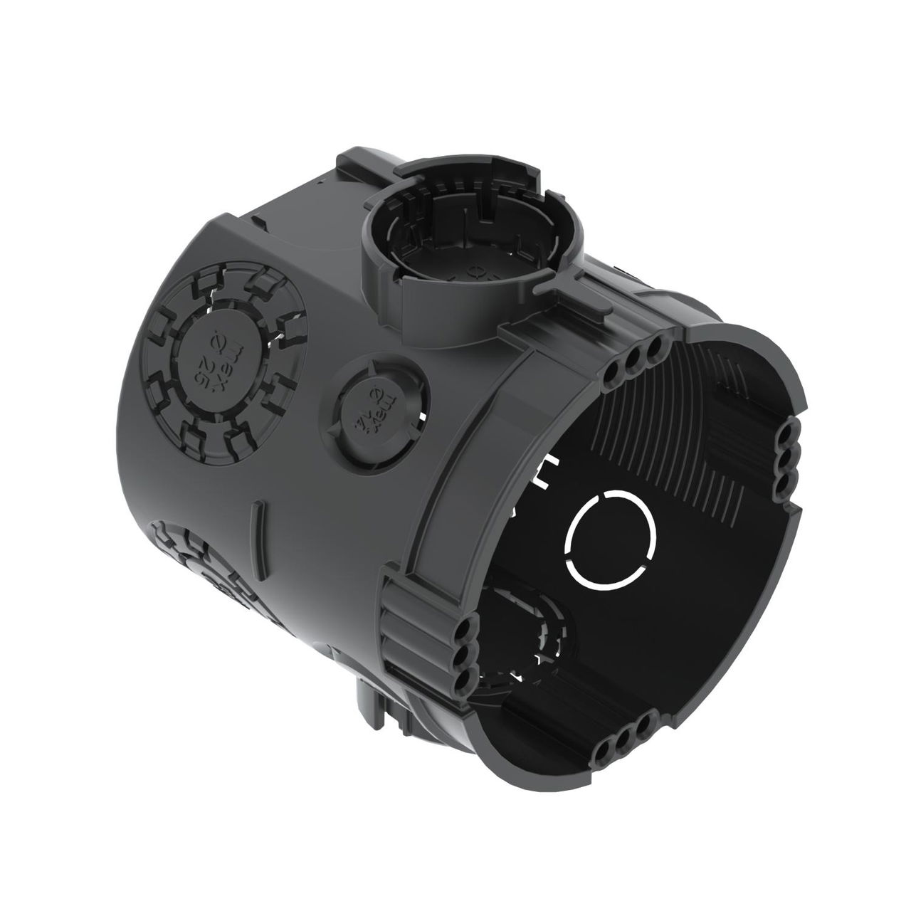 Caixa de aparelhagem UP Ø60mm, H66mm Polipropileno preto negro