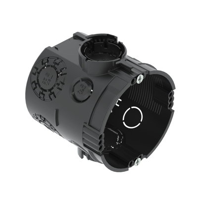Caixa de aparelhagem UP com parafusos de fixação Ø60mm, H66mm Polipropileno preto negro