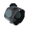 Caixa de aparelhagem UP c/ parafusos fixação,hermética Ø60mm, H46mm Polipropileno / Elastómero termoplástico preto negro / azul acinzentado