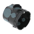 Caixa de aparelhagem UP c/ parafusos fixação,hermética Ø60mm, H66mm Polipropileno / Elastómero termoplástico preto negro / azul acinzentado