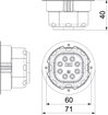 Cruzeta para caixa de aparelhagem Ø71x40 Elastómero termoplástico cinzento