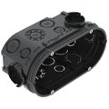 Caixa de aparelhagem UP versão dupla 2x Ø60xH66mm Polipropileno preto negro