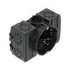 Caixa de eletrónica UP com espaço de fixação lateral Ø60xH50x114 Polipropileno preto negro