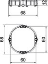 Anel de nivelamento UP para caixa de encastrar Ø60mm, H12mm Poliestireno vermelho