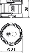 Espaçador UP para caixa de encastrar 20mm Poliestireno vermelho