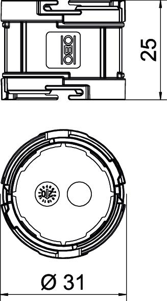 Espaçador UP para caixa de encastrar 20mm Poliestireno vermelho – Imagem 2 de 2