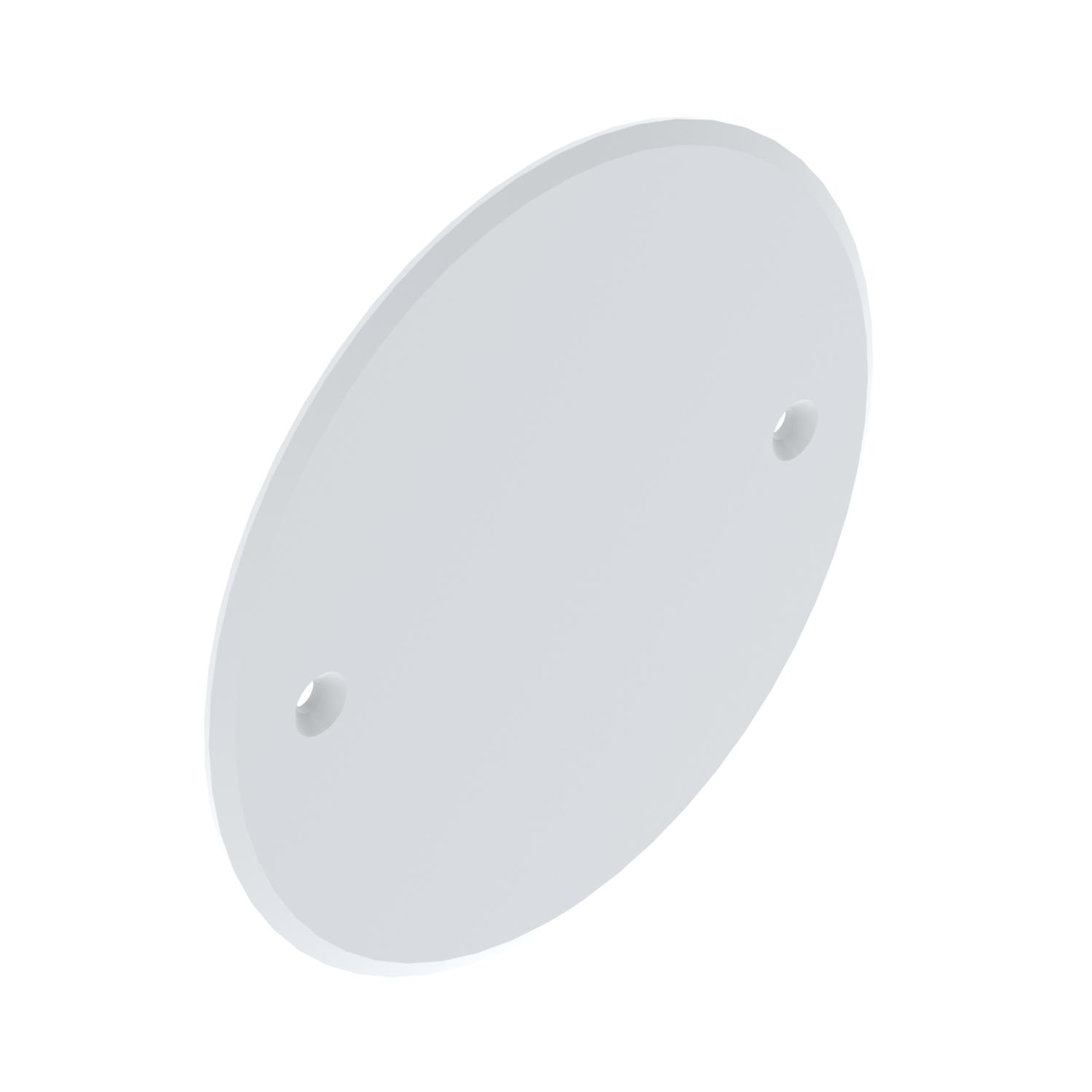 Tampa universal Ø84mm Policarbonato/acrilonitrila-butadieno-estireno branco