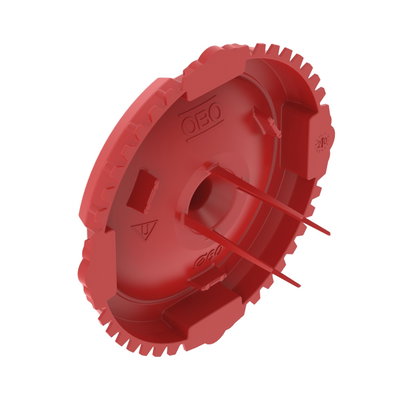 Tampa de sinalização UP para caixa de encastrar Ø60mm Polietileno vermelho