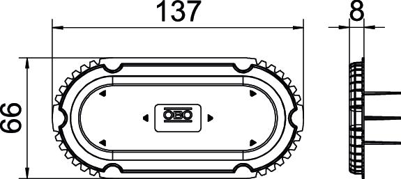 Tampa de sinalização UP para versão dupla 2 x Ø60mm Polietileno vermelho – Imagem 2 de 2