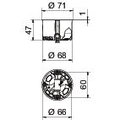 Caixa de aparelhagem HW hermética Ø68mm, H47mm Polipropileno / Elastómero termoplástico cor de laranja / cinzento