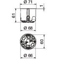 Caixa de aparelhagem HW hermética Ø68mm, H61mm Polipropileno / Elastómero termoplástico cor de laranja / cinzento