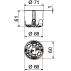Caixa de aparelhagem HW hermética Ø68mm, H61mm Polipropileno / Elastómero termoplástico cor de laranja / cinzento – Imagem 2 de 2