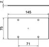 Tampa UP/HW versão dupla 145x75x2 Policarbonato/acrilonitrila-butadieno-estireno branco