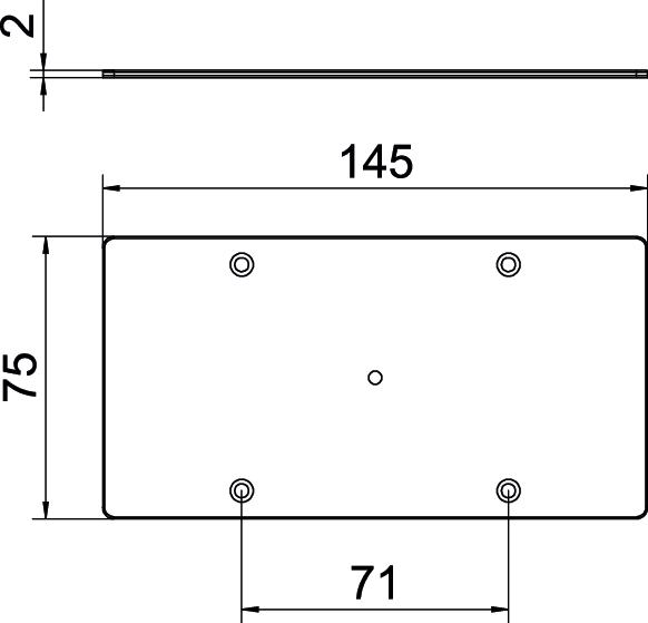 Tampa UP/HW versão dupla 145x75x2 Policarbonato/acrilonitrila-butadieno-estireno branco – Imagem 2 de 2