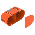 Caixa de eletrónica HW versão dupla, hermética 142x71 Polipropileno / Elastómero termoplástico cor de laranja / cinzento