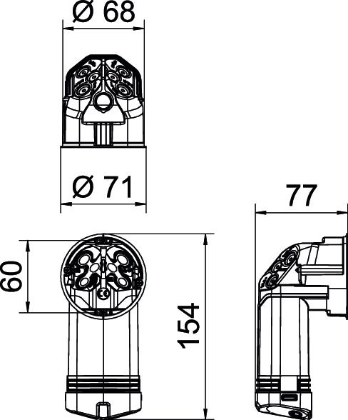 Caixa de eletrónica HW hermética Polipropileno / Elastómero termoplástico cor de laranja / cinzento – Imagem 2 de 2