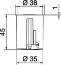 Caixa de aplique HW, hermética com tampa Ø38, H45 Polipropileno / Elastómero termoplástico cor de laranja / cinzento