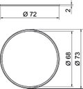Anel de compensação HW para caixa paredes ocas ø68 mm Ø68mm Polipropileno cor-de-laranja
