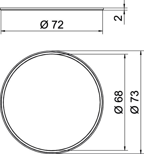 Anel de compensação HW para caixa paredes ocas ø68 mm Ø68mm Polipropileno cor-de-laranja – Imagem 2 de 2