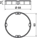 Anel de nivelamento HW para caixa de paredes ocas Ø68mm, H10mm Polipropileno cor-de-laranja